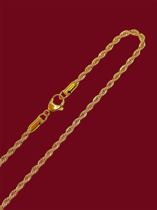 Cadena Turbillon Dorada Mini